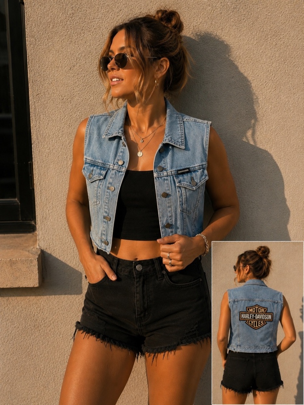 Harley-Davidson Blue Denim Vest